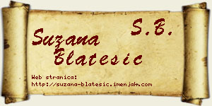 Suzana Blatešić vizit kartica